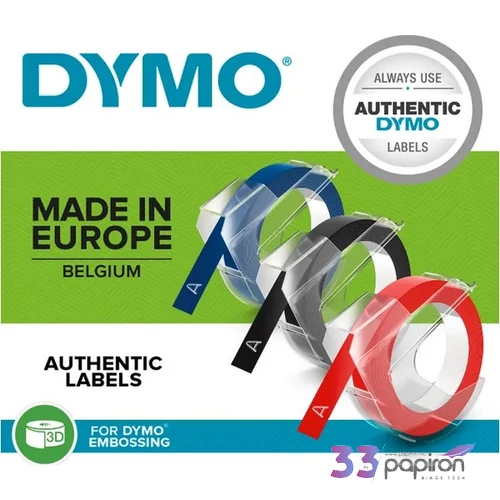 Feliratozó szalag Dymo 9mmx3m DYMO S0898130 fekete-fehér Feliratozógéphez szalagok