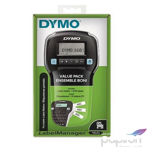 Feliratozógép elektromos DYMO "LM 160", fekete, + 3 db D1 szalag Irodai kisgépek