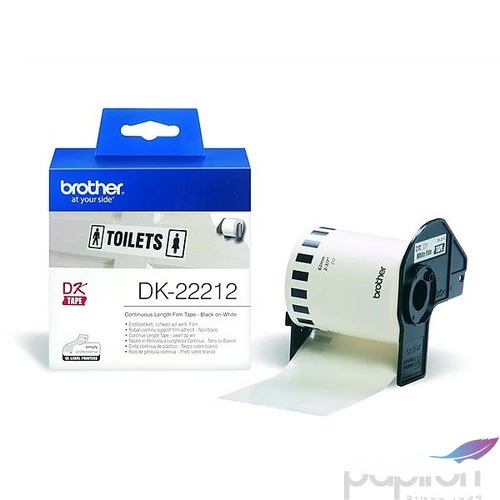 Feliratozógép filmszalag QL nyomtatókhoz 62mmx15.24m BROTHER fehér