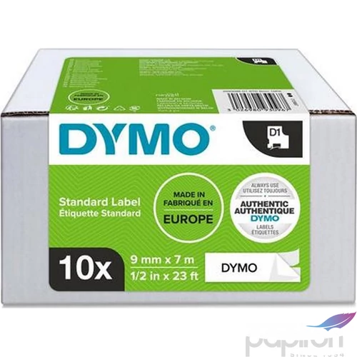 Feliratozógép szalag készlet 9mmx7m, DYMO fehér-fekete GD2093095