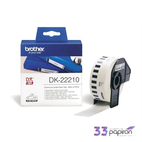 Feliratozógép szalag Brother BROTHER DK-22210 29mmx30,48m Etikettnyomtatókhoz etikettek