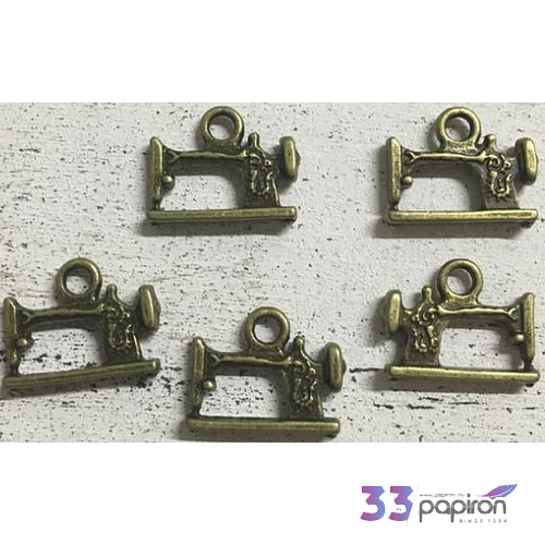 Fém dísz varrógép fűzhető 1.8x1.4cm 5db/cs