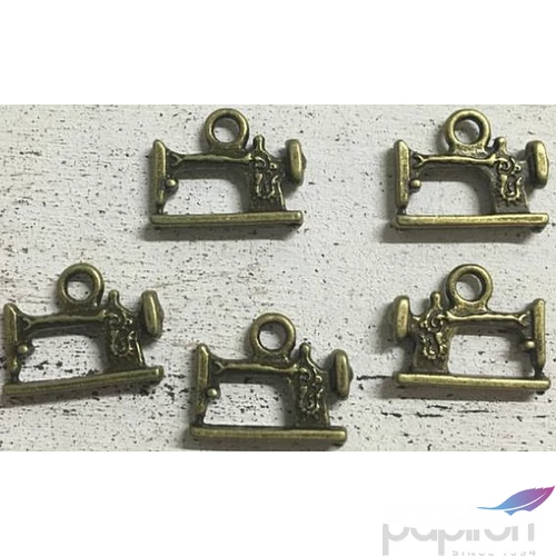Fém dísz varrógép fűzhető 1.8x1.4cm 5db/cs