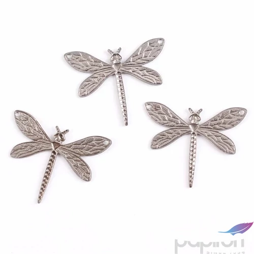 Fém díszítőelem szitakötő 2,7 x 3,6 cm, 10 db/csomag