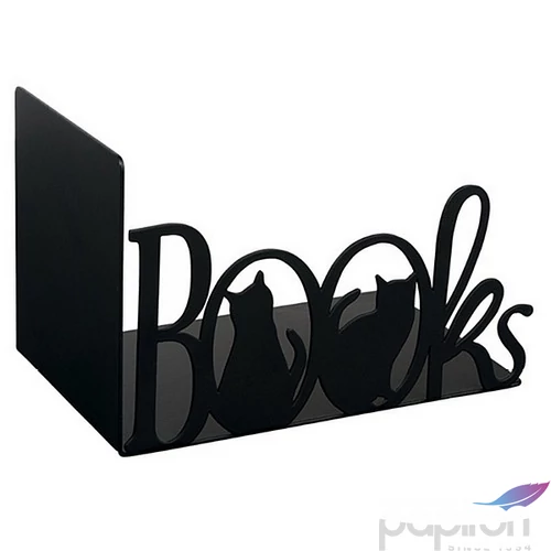 Fém könyvtámasz Moses Verlag Books cicás fekete ref.83435