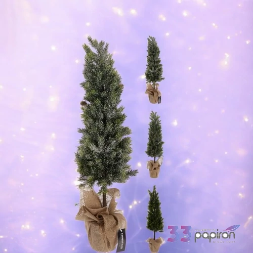 Fenyőfa 80cm jutazsákban 3féle KPM25