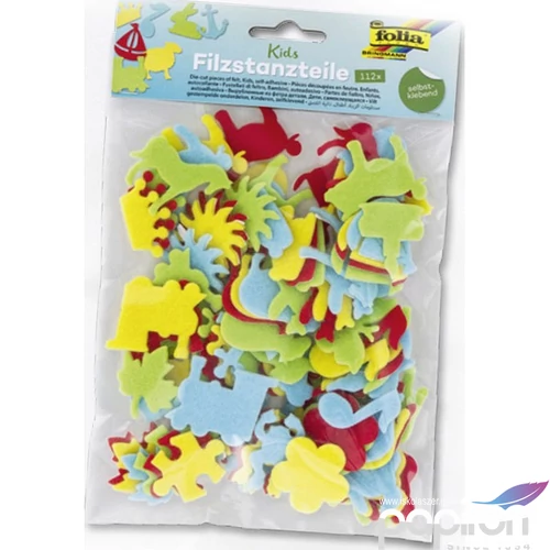 Filc anyagból figurák  Folia 4,5cm öntapadós 112db-os "gyerekek 