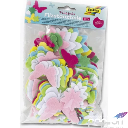 Filc anygból figurák Folia 4,5cm öntapadós 112db-os "tavasz 