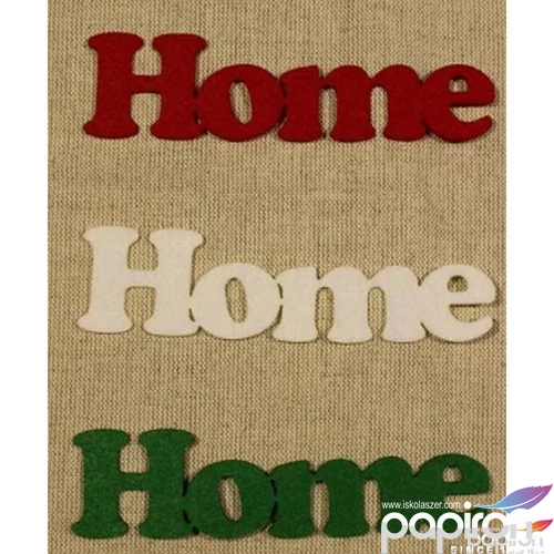 Filc felirat Home kb. 14cm 3db/cs, vegyes 