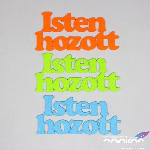 Filc felirat Isten hozott kb. 11cm 3db/cs, vegyes 