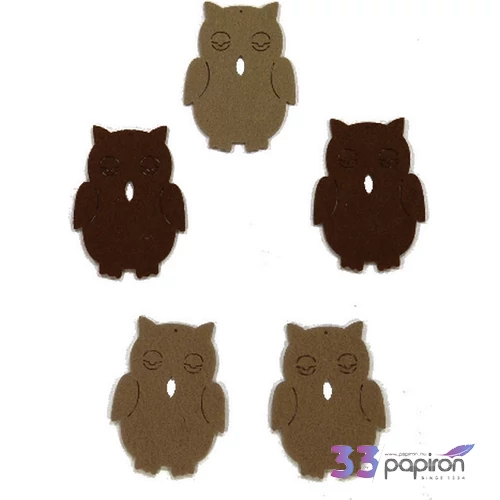 Filcfigura - bagoly kb. 6cm- 5db csomag