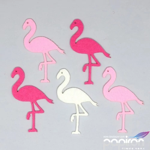Filcfigura Flamingó vegyes színben 5db/csomag