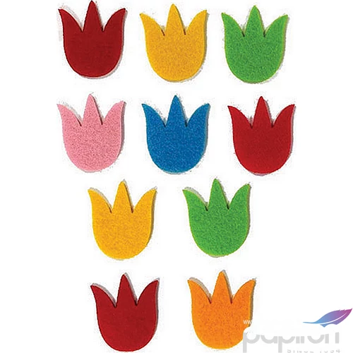 Filcfigura - tulipán kb. 4cm- 10db csomag
