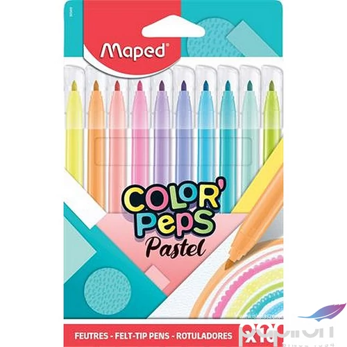 Filckészlet 10 Maped 2,8mm, kimosható, Color Peps pasztell Filctollak