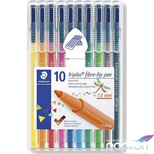 Filckészlet 10 Staedtler Triplus 1mm-es 10színű készlet Írószerek STAEDTLER 323 SB10