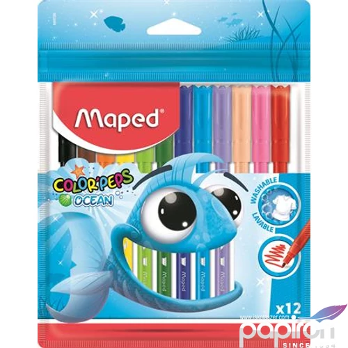 Filckészlet 12 Maped ColorPeps Ocean 2mm-es kimosható 12színű készlet Írószerek MAPED 845720