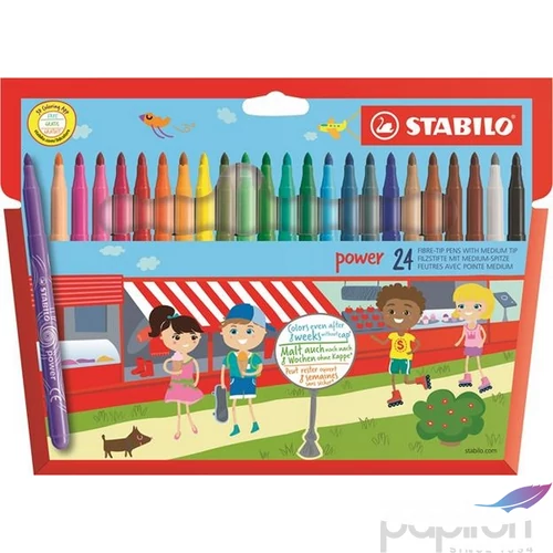 Filckészlet 24 Stabilo Power 2mm-es 24színű készlet Írószerek STABILO 280/24-01
