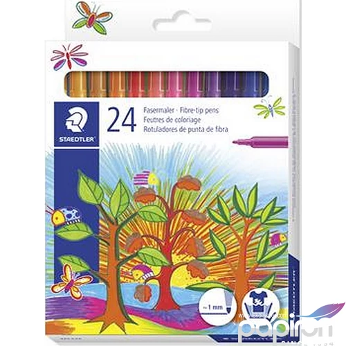 Filckészlet 24 Staedtler 1mm-es 24színű készlet Írószerek STAEDTLER 325 C24