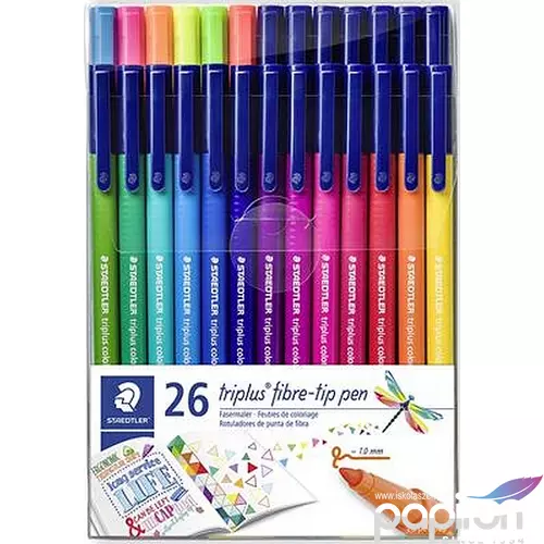 Filckészlet 26 Staedtler Triplus 1mm-es 26színű készlet Írószerek STAEDTLER 323 TB26