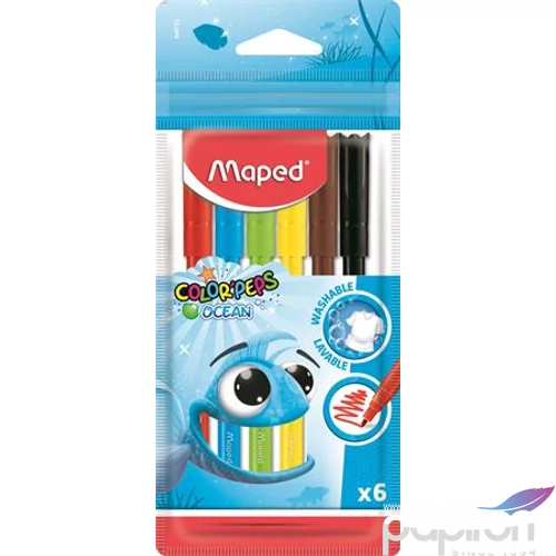 Filckészlet 6 Maped ColorPeps Ocean 2mm-es kimosható 6színű készlet Írószerek MAPED 845723