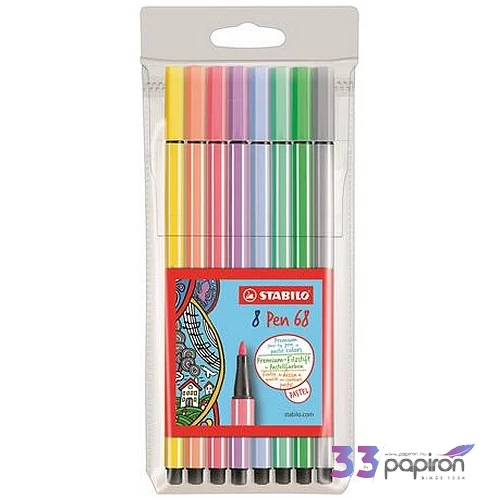 Filckészlet 6 Stabilo Pen 68 1mm-es 6db pasztell színű készlet Írószerek STABILO 68/8-01