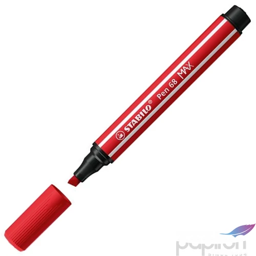 Filctoll 1-5mm Stabilo piros vágott hegy, Pen 68 MAX, piros TST76848