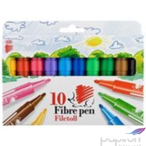 Filctoll 10-es készlet Süni 1-3 mm filckészlet marker, filctoll gyerekeknek