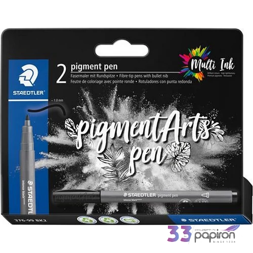 Filctoll 1mm Staedtler kúpos,Pigment pen 376, intenzív fekete TS37699BK209