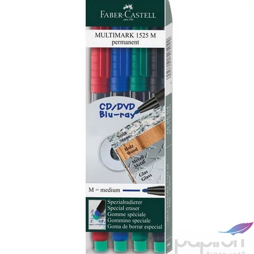 Faber-Castell alkoholos filc 1525 M fóliaíró filc, alkoholos 4db 152504