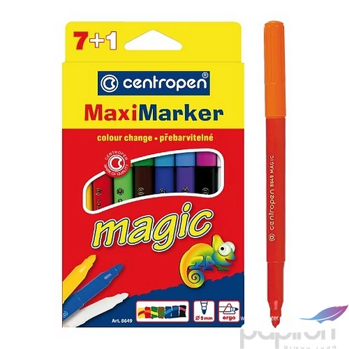 Filctoll készlet Centropen 7+1 Maxi Marker Magic 7+1db színátváltoztatós filccel