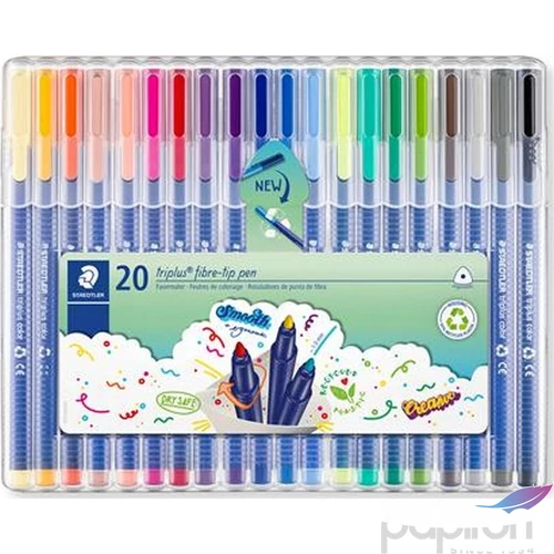 Filctoll készlet Staedtler 1 mm, Triplus 323, 20 különböző szín
