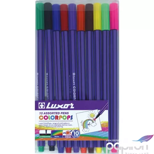 Filctoll Luxor Colorpops 1mm 10db-os marker, filctoll