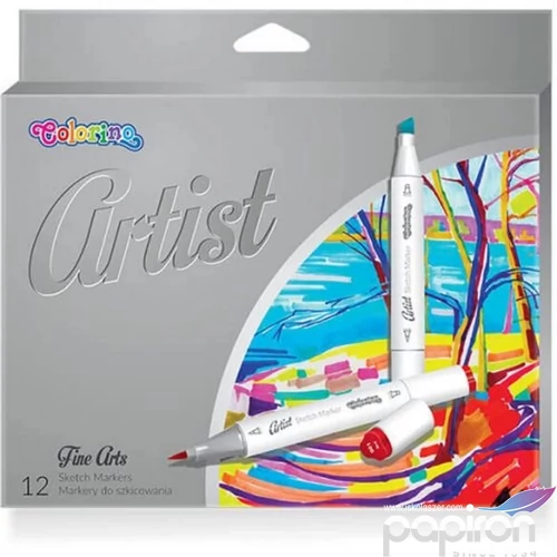 Filctollkészlet Colorino Artis 12db-os pasztellszínek