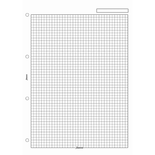 Filofax határidőnapló pótlap Jegyzetlapok négyzethálós fehér papír A kalendárium naptárbetét