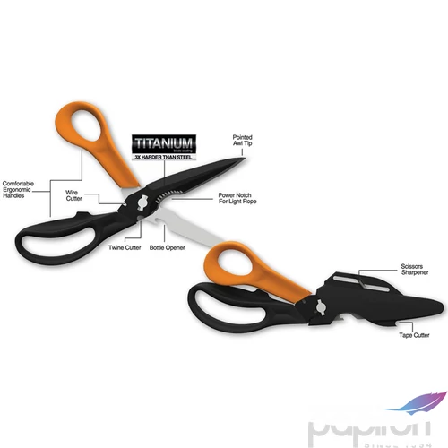 Olló 23cm Fiskars Cuts and More multifunkciós olló Irodai kiegészítők FISKARS 1000809