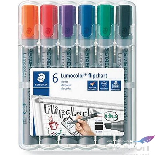Flipchart marker Staedtler Lumocolor 356 B' 2-5mm vágott hegyű Írószerek STAEDTLER 356 B WP6
