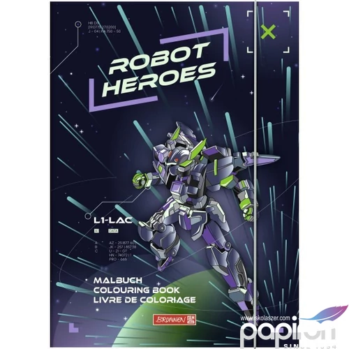 Foglalkoztató füzet kifestő Robot 18x25cm 32 lap 140g 10-48124421
