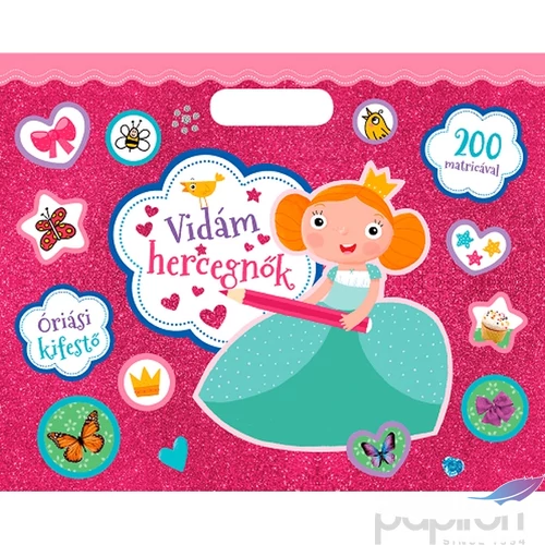 Foglalkoztató könyv színező Óriási kifestő- Vidám hercegnők Napraforgó könyvek