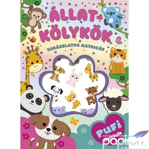 Foglalkoztató könyv Varázslatos matricák-Állatkölykök Napraforgó könyvek