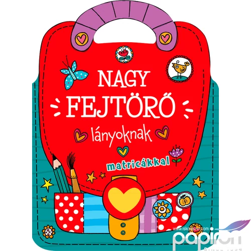 Foglalkoztató matricás füzet Nagy fejtörő - lányoknak matricákkal Napraforgó könyvek