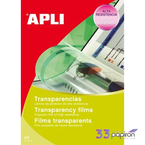 Írásvetítő fólia Apli 01080 kézzel írható A/4 