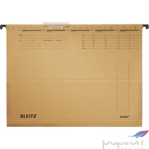 Függőmappa Leitz ALPHA oldalt zárt natúr 25db/doboz