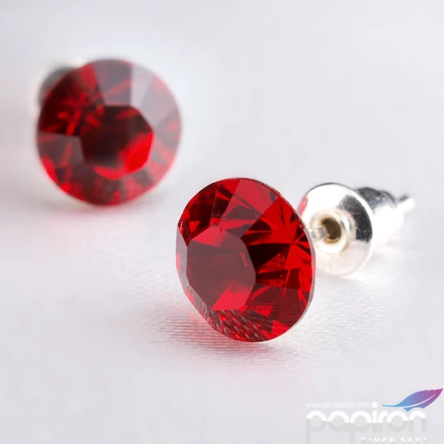 Swarovski fülbevaló Hölgyeknek 1 kristályos light syam piros 8mm MADE WITH SWAROVSKI ELEMENTS