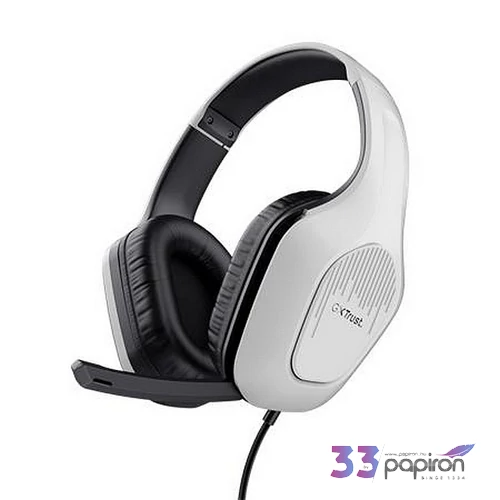 Fülhallgató mikrofonnal gaming TRUST GXT415 Zirox fehér