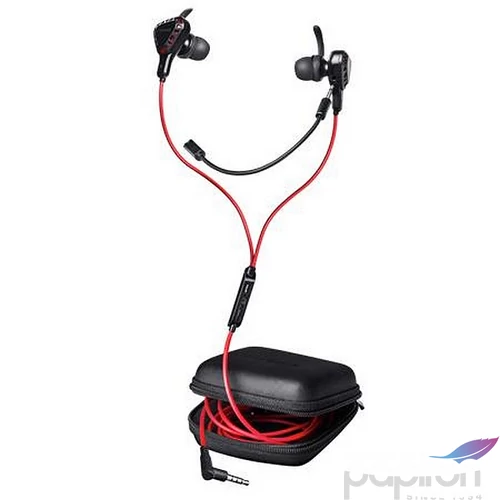 Fülhallgató mikrofonnal gaming TRUST GXT408 Cobra fekete-piros