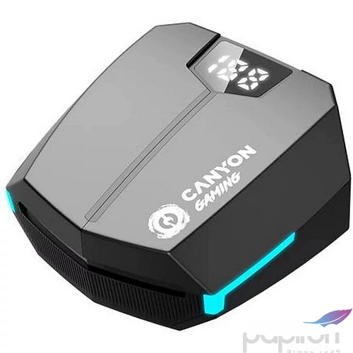 Fülhallgató vezeték nélküli Bluetooth 45780 gaming CANYON DoubleBee GTWS-2 fekete