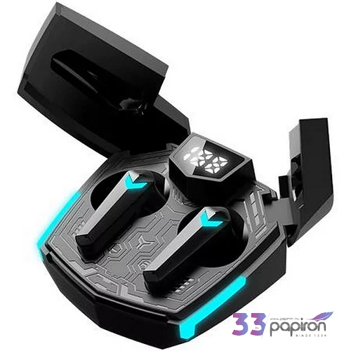 Fülhallgató vezeték nélküli Bluetooth 45780 gaming CANYON DoubleBee GTWS-2 fekete