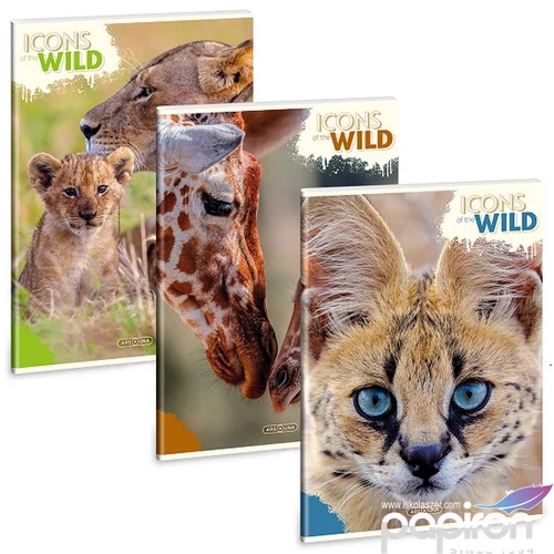 Füzet - A4 Vonalas Ars Una 25 Icons Of The Wild (5492) 25 53114921