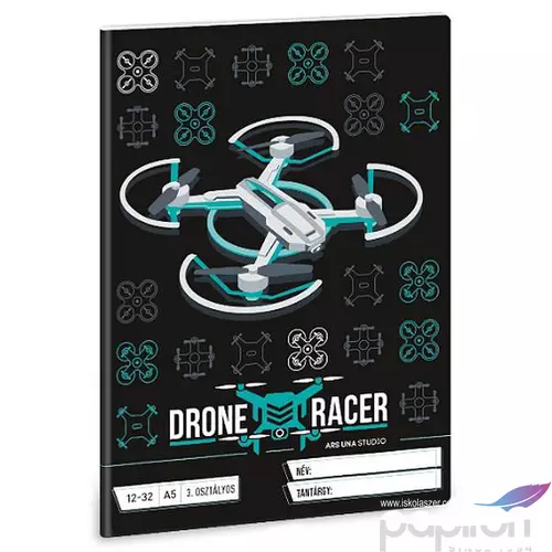 Füzet 12-32 A5 vonalas Ars Una Drone Racer (5131) 22 3.osztályos 32lap prémium minőség
