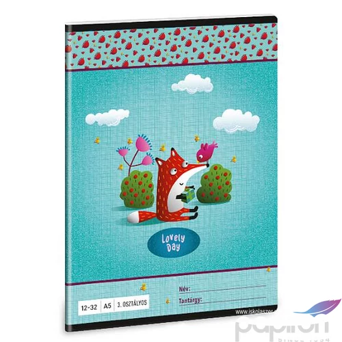Füzet 12-32 A5 vonalas Ars Una Lovely Day (5130) 22 53603494 3.osztályos prémium minőségű fü